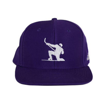 Picture of Adidas skateman snapback hat in purple and white